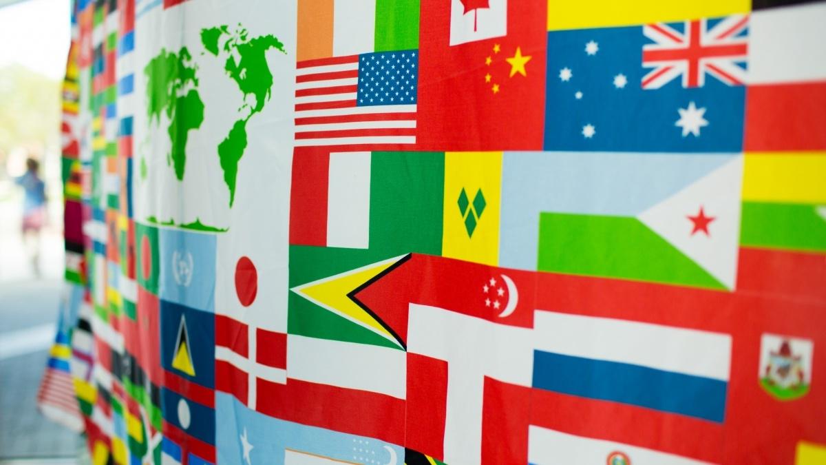 Collage of flags from different countries